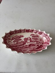 Spode Pink Tower Oval Jubilee Platter