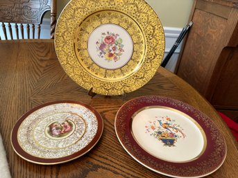 3 Decorative Plates By  Nasco, Salem & Syracuse Pottery - A Lot Of History In This Lot
