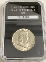 Genuine Uncirculated Franklin Half-dollar - 1951 - 90% Silver #25