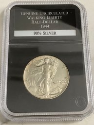 Genuine Uncirculated Walking Liberty Half-dollar - 1944 - 90% Silver #26