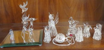 Figural Blown Lacy Glass Angel Ornaments, Reindeer And More