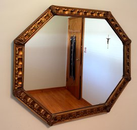 Gold-tone Octagonal Wall Mirror