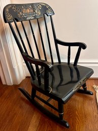 Nichols & Stone Child Sized Rocking Chair Classic Hitchcock Style Gold Stenciling