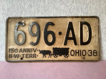 Vintage 696-AD Ohio License Plate