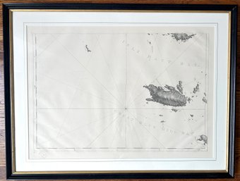 Vintage Map Of Isle Haut, Maine With Massachusetts Historical Society Seal