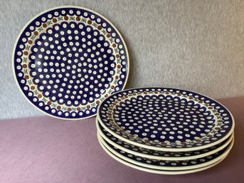 Polish Pottery Plates Lot Of 5