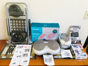 Home & Personal Care Bundle: HoMedics Massager, Brookstone Ultrasonic Cleaner, Aluma Wallet & More