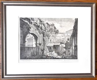 Giovanni Battista Piranesi (B1720 Italian) Etching Of Roman Atrium Of The Portico Of Octavia