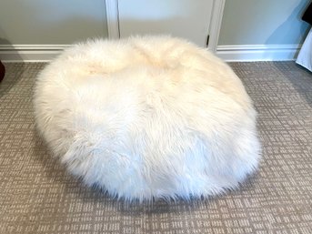 Pottery Barn Teen Furlicious Ivory Faux-Fur Bean Bag Chair