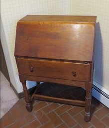 Mid-Century Rock Maple Flint-Bruce Co. Hartford, CT Drop Front Desk