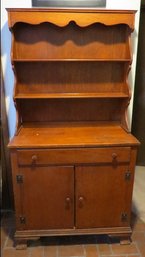 Two Part Country Step Back One Drawer Hutch Or Cupboard