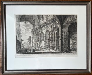 Giovanni Battista Piranesi (B1720 Italian) Etching Of Roman Curia Hostilia