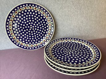 Polish Pottery Plates Lot Of 4