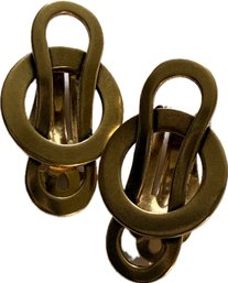 Metropolitan Museum Of Art (MMA) Cleo Gold-Tone Clip Earrings 1992