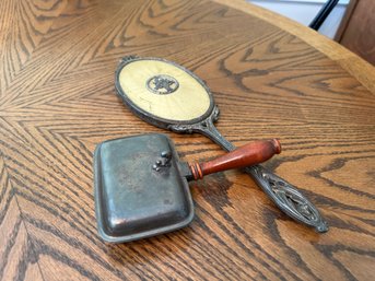 Antique Vanity Mirror And Silent Butler
