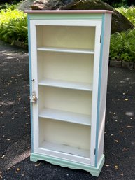 Painted Glass Door Cabinet