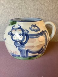 M. A. Hadley Cow & Pig Pottery Pitcher