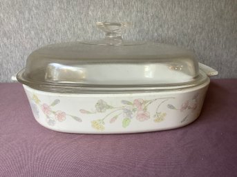 Corningware Pastel Bouquet Casserole Dish