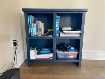 Navy Blue Cubby Storage Bookcase