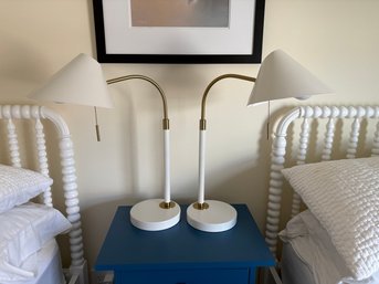 Pair Of West Elm Task Table Lamps