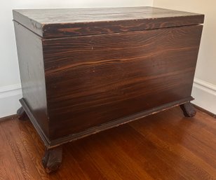 Vintage Solid Wood Blanket Chest / Storage Box
