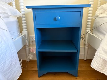 Royal Blue Nightstand By Ron Fisher, Marshalltown, Iowa