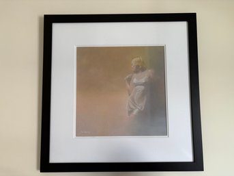 'Deep In Thought' Pastel By Jeff Cornell (American, 20th Century), Custom Framed