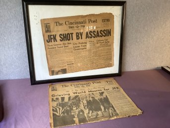 Vintage JFK Assassination Newspaper