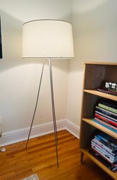 All Things Modern Brushed Silver Tall Floor Lamp