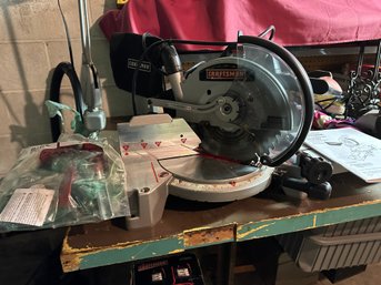 Craftsman 10' Compound Miter Saw With Instruction Book & Extra Blade