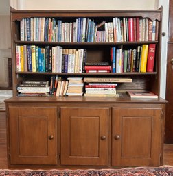 Wood Cabinet With Top Book Case And Three Lower Doors (Right Side)