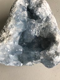 Celestite Crystal Geode, 1 LB 15 OZ, 4 Inch Tall