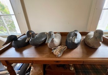 Antique Hand Carved Wooden Duck Decoys