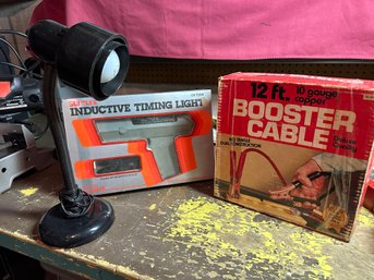 Booster Cable 12' 10 Gauge Copper , Sun Tune Inductive Timing Light Desk Lamp