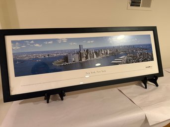 Framed Panoramic Print Of The New York City Skyline