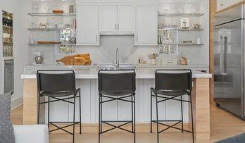 Set Of 3 Four Hands Wharton Stools- Bar Height