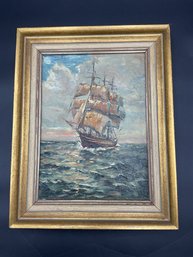 Fine Painting Of Clipper Ship