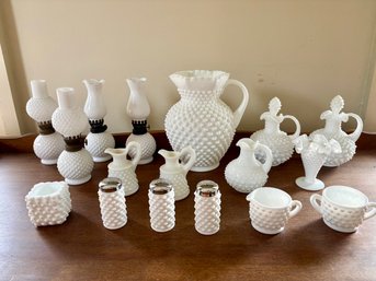 Fenton Hobnail Milk Glass Collection