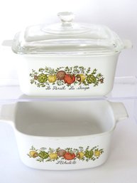 Corning Ware Spice Of Life Design Casserole Dishes