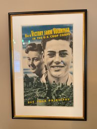 Vintage WWII Era Victory Farm Poster
