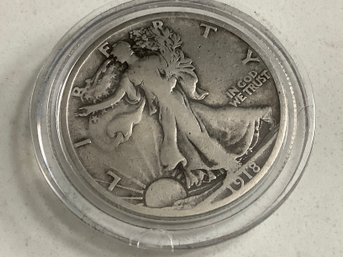 1918 Walking Liberty Silver Half-dollar #72
