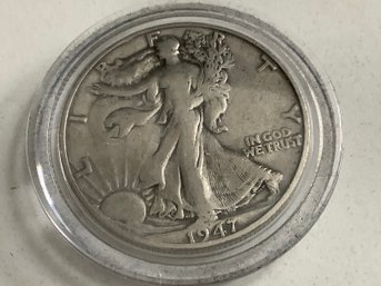 1947 Walking Liberty Silver Half-dollar #73