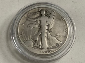 1945 Walking Liberty Silver Half-dollar #76