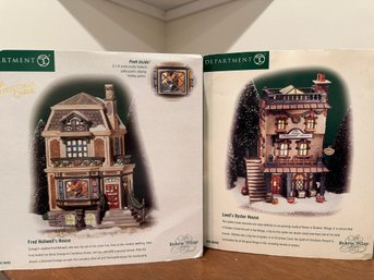 Dept.56 2 Pc. Dickens Village Serie Fred Holiwells House & Leed's Oyster House