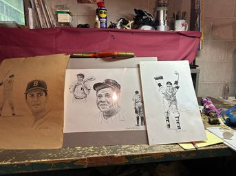 Baseball Art Of Frank Packlick - Famous American Artist