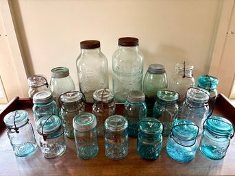 Large Variety Of Antique & Vintage Glass Jars