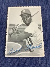 Curt Flood No 28 Of 33 Photos Signed Card