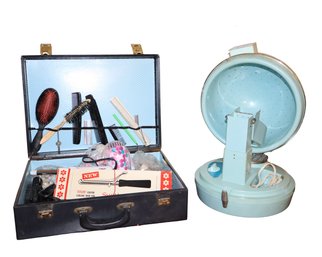 Lady Schick Consolette Hair Dryer & Carrying Case With Multiple Hair Tools