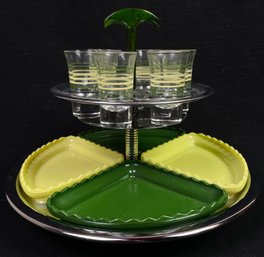 Retro Hazel Atlas Lazy Susan Dish Set