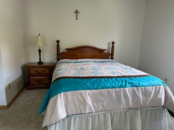 American Drew Queen Headboard And 2 Drawer Nightstand